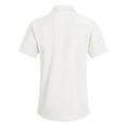 thumbnail image 2 of Aiyino Men's Casual Linen Button Down Shirt Short Sleeve Beach Shirt，White, 2 of 7