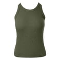 thumbnail image 5 of enyan Tank Tops for Women Womens Ladies Ribbed Thick Strap Racerback Tight Slim Fitted Sporty Workout Tank Tops,AG,M, 5 of 7