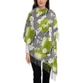 thumbnail image 1 of Women's Fashion Tassel Scarf, Funny Equation Doodle Long Shawl, Lightweight and Warm, 1 of 9