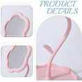 thumbnail image 5 of Flower Makeup Mirror Stand Makeup Mirror Flower Plastic Stand Mirror Portable Vintage for Bedroom Living Room and Minimal Spaces Room Decor Home Table Decorations 7.6x4.1 Inch Pink Pink, 5 of 9