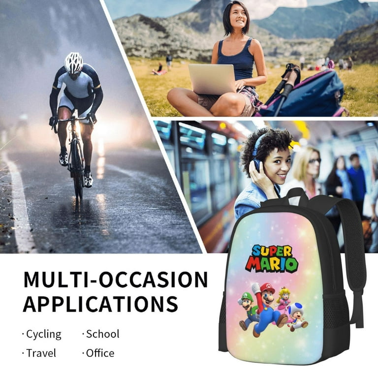 Game Super-Mario Canvas Backpack Couple Backpacks Cartoon Bags