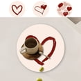 thumbnail image 2 of PEIBang Valentine's Day Round Placemats,12 Inch Heart Washable Dining Table Mats,Heat Resistant Wipeable Placemats for Valentines Home Party Decor, 2 of 6
