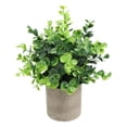 thumbnail image 2 of 1PC Artificial Potted Plants, Realistic Faux Greenery in Cement Pots for Home Office Desk Bookshelf Decor, Small Fake Plants for Indoor Tabletop Decoration, 2 of 9
