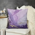 thumbnail image 2 of YINGXI  Purple Gold Marble Throw Pillow Covers Modern Abstract Marble Texture Decorative Pillow Cases Lilac Cushion Covers for Couch Sofa Bed Home Decor 24x24in, 2 of 5