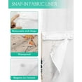 thumbnail image 3 of No Hook Shower Curtain with Snap in Liner, Spring Hand Painted Ink Style Plant Plum Blossom Hotel Shower Curtains for Bathroom, Washable Shower Curtain Liner Set with Mesh Top Window, 36"x72", 3 of 6