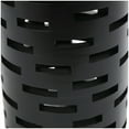 thumbnail image 4 of DecMode 12" x 17" Black Wood Brick Inspired Cutout Geometric Accent Table, 1-Piece, 4 of 7
