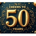thumbnail image 5 of LUUFILx Gold Cheers to 50 Years Banner, Festive Decoration for Milestone Events and Celebrations, Backdrop for Anniversary Parties, Birthday Decors, Event Props, 5 of 9