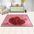 thumbnail image 2 of Dreamtimes Unique Two Hearts Cupid Arrow Non-Slip Area Rug 72"x48", Valentine Flower Soft Non Slip Washable Floor Mats for Indoor Front Porch,Living Room, Bedroom,Kitchen, 2 of 5