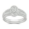 1/2 Carat T.W Diamond 10K White Gold Bridal Set. (I-J/I2-I3)