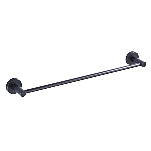 Toallero de pared de cobre de estilo moderno de 50 cm, con base redonda, para cocina y baño (negro)