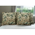 thumbnail image 2 of Ambesonne Leaf Print Throw Pillow Cover Pack of 4, Swirling Branches Ivy, 4 Pcs-28" x 28", Pale Brown Hunter Green, 2 of 5