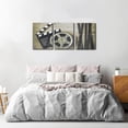 thumbnail image 3 of Movie Theater Decor Black and White Pictures Metal Film Reel Wall Paintings for Living Room Giclee Poster Framed Artwork 3 Panel Movie Stripe Wall Art Print on Canvas Ready to Hang - 12"x16"x3 Panel, 3 of 6