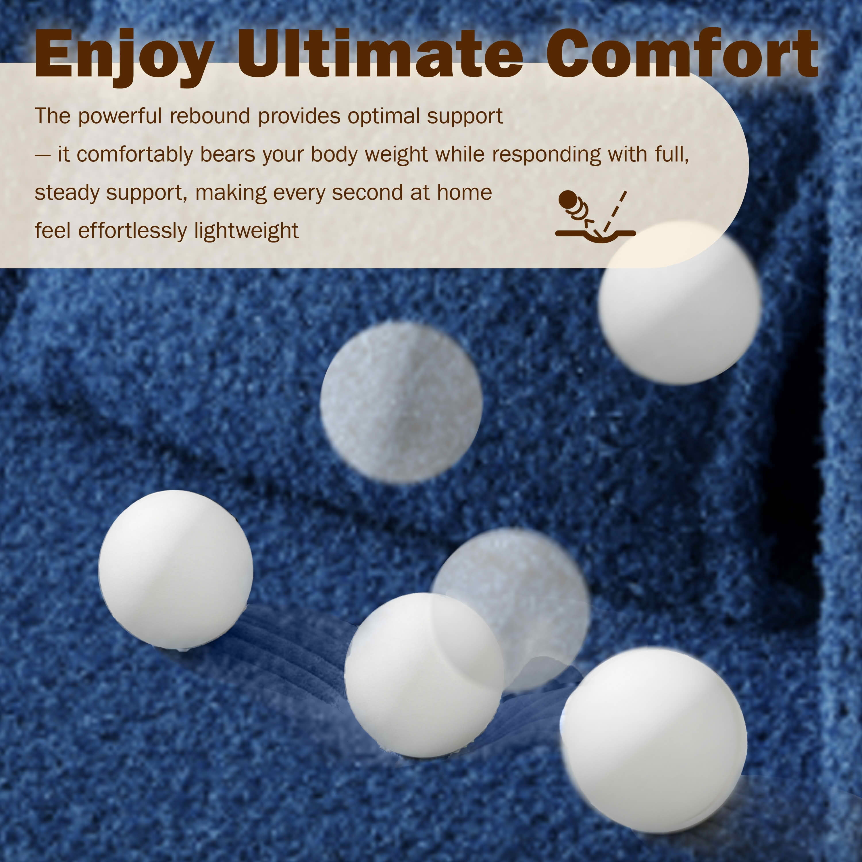 MAYEERTY Sherpa Floor Sofa Bed, Full Size Foldable Foam Sleeper Mattress with 2 Pillows, Zero Assembly Space Saving Guest Bed