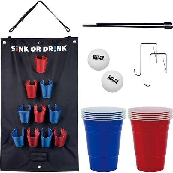 Waboba Sink or Drink - Beer Pong Without a Table - Party Game Set - for 21st Birthday Parties, Dorm Rooms, Graduation Gifts, & Tailgating - Fun for College, Men or Women