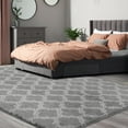 thumbnail image 2 of AllWays Plaza 6x9 Area Rugs for Living Room, Fluffy Shag Bedroom Rug, Non-Slip Indoor Carpet for Nursery, Kids Room, Playroom, Home Decor, Geometric, Light Grey/White, 2 of 18
