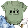 thumbnail image 3 of YourTops Women Crazy Plant Lady Graphic T-Shirt, 3 of 3