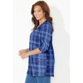 thumbnail image 3 of Catherines Women's Plus Size Petite Easy Fit 3/4-Sleeve Scoopneck Tunic, 3 of 6