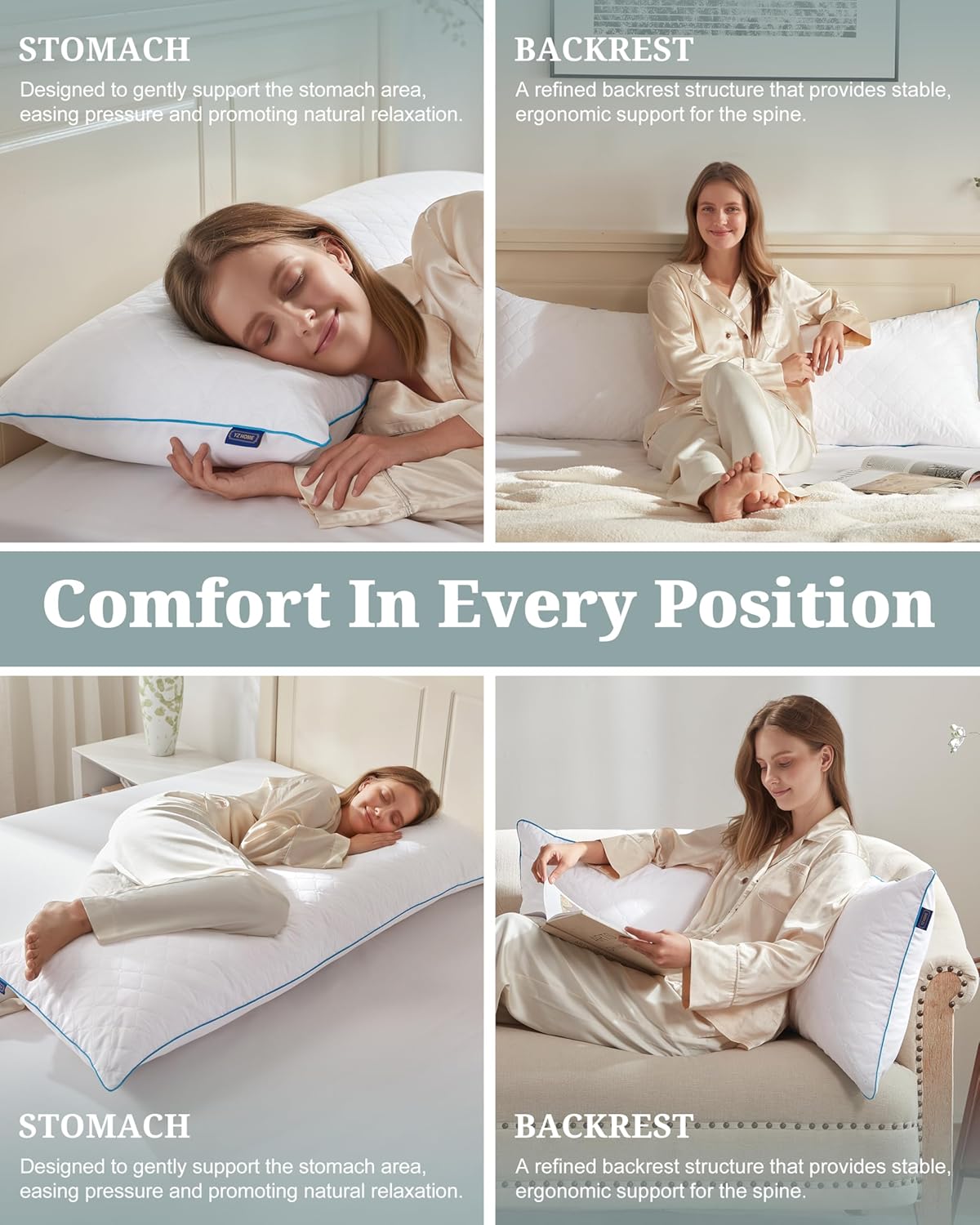 Parojati Body Pillow with Shredded Memory Foam, 20 x 54 photo 7