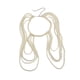 thumbnail image 5 of Cadena de cuerpo para hombro, arnés de cadena para hombro para mujer, collar de hombro en capas Blanco, 5 of 9