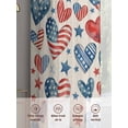 thumbnail image 6 of Independence Day Sheer Curtains 2 Panels Set U. S. Flag Themed Love Heart Five-Pointed Stars Retro Sheer Window Curtains Light Filtering Rod Pocket Voile Drapes for Bedroom Living Room 52"x54", 6 of 8