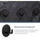 thumbnail image 3 of Resistente al agua en ganchos de ducha para colgar esponja vegetal, toallas, ropa, batas para baño, pared adhesiva extraíble, gancho de puerta de acero inoxidable, ganchos negros para pegar en ga, 3 of 5