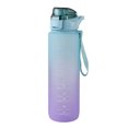 thumbnail image 1 of Termos para agua Taza Escalada portátil de 1000 ml Escala de tiempo Copa esmerilada BPA a prueba de fugas (verde), 1 of 4