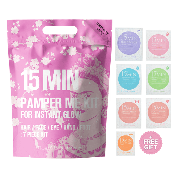 Naisture Frida Kahlo Pamper Me Kit – Korean Skincare Spa Gift Set for Women with Hair, Hand, Foot, Eye & Face Masks