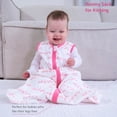 thumbnail image 4 of LollyBanks 0.5 TOG Cotton Toddler Sleep Sack, 2-Way Zipper, Wearable Blanket,Pink Child of God Print, 4 of 6