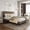 Brown, variant on King Size Bed Frame, Comfy Corduroy Upholstered Platform Bed Frame with Headboard, No Box Spring Required, Non-Slip and Noise-Free, Easy Assembly