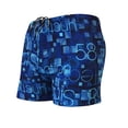 thumbnail image 2 of RKSTN Men'S Quick-Drying Double-Layer Inner Drawstring Low-Waist Boxer Swimming Trunks Panties Blue, 2 of 5