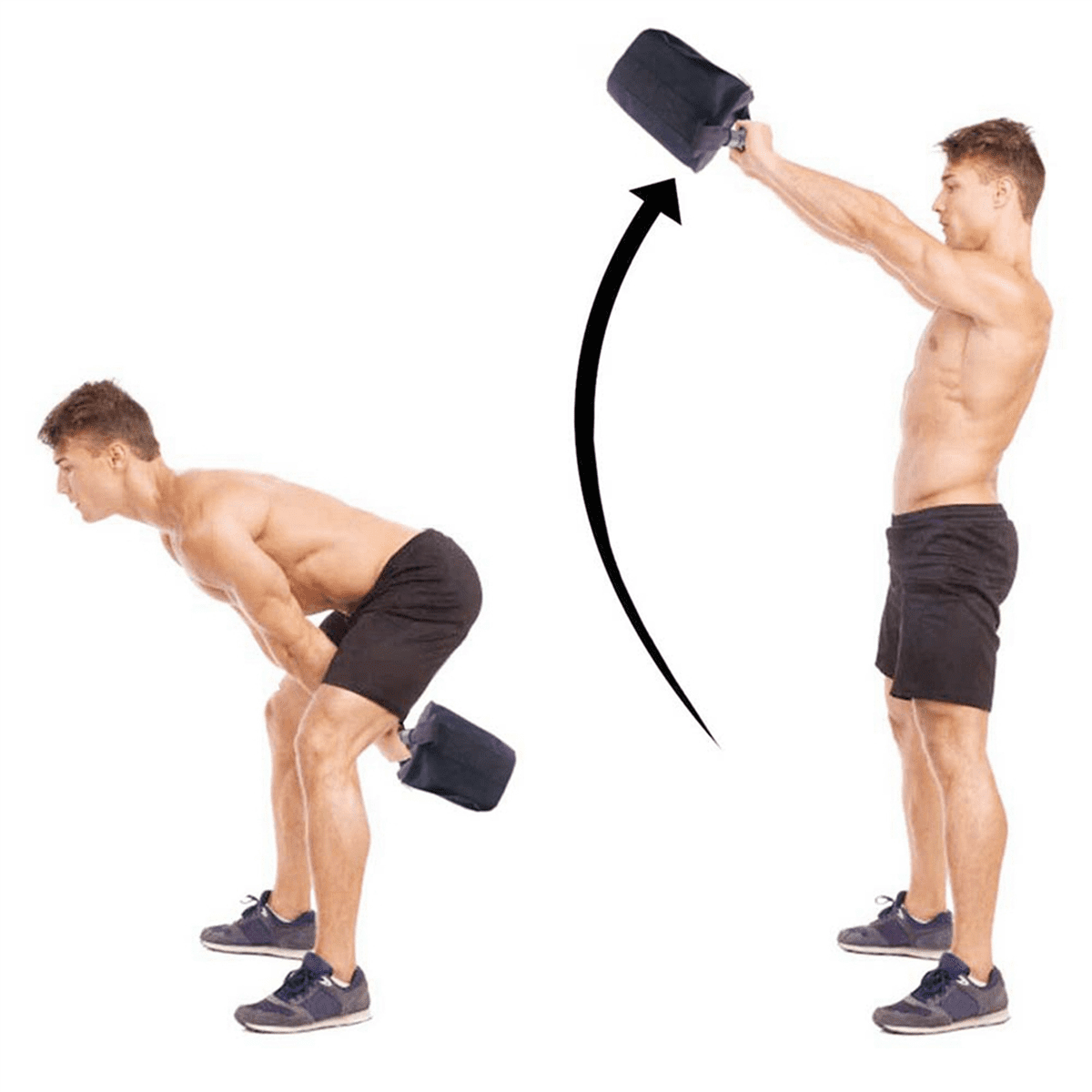 2X Adjustable Kettlebell Power Sandbag Fitness Weightlifting Dumbbell with Handle Gym Yoga Workout Sand Bag,10Kg