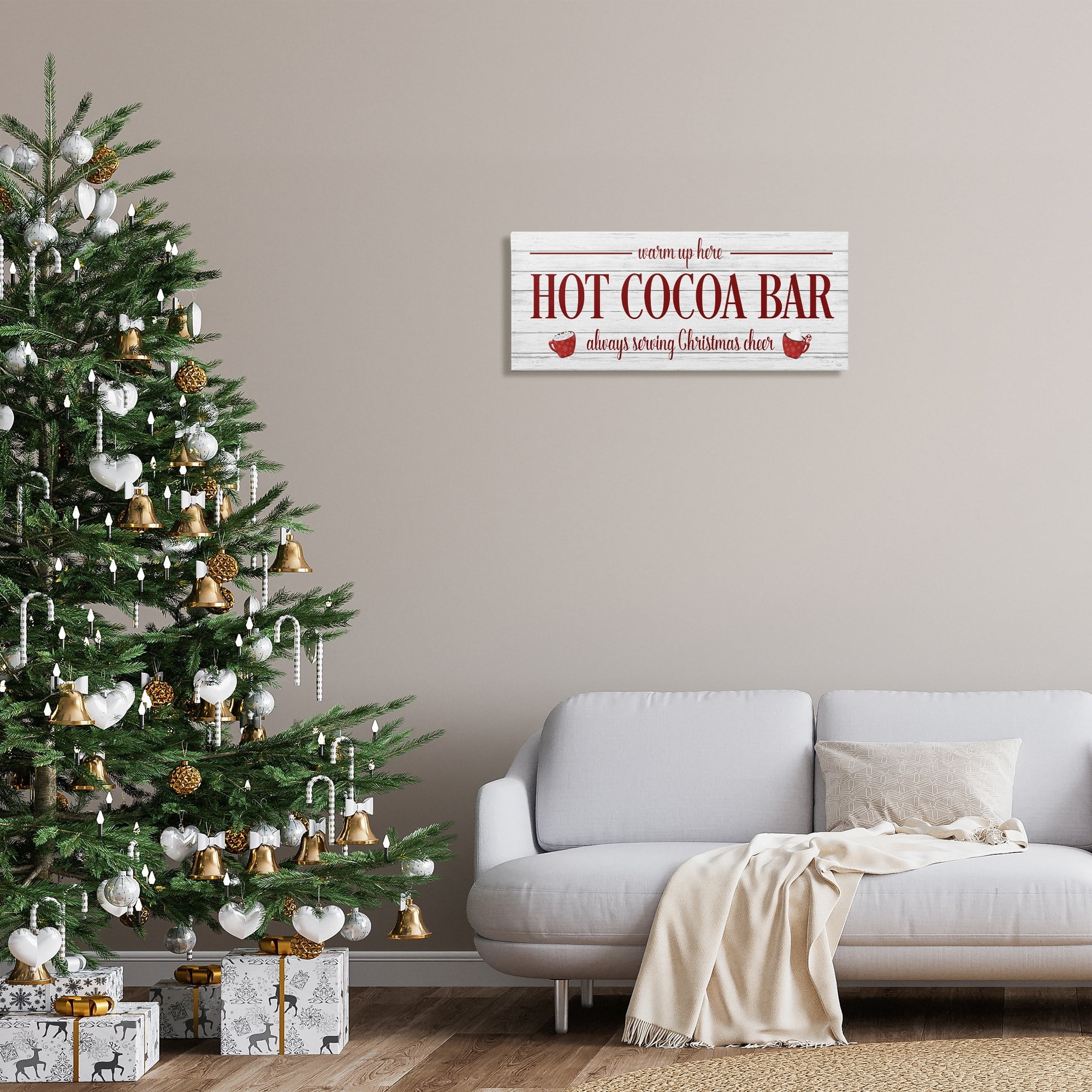 Stupell Industries Hot Cocoa Bar Winter Beverage Holiday Painting Gallery Wrapped Canvas Print Wall Art