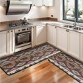 thumbnail image 3 of Kitchen Rugs Sets Of 2,Brown Geometric and Bear Pattern Anti Fatigue Kitchen Mat Rugs Non Slip Washable,Decorative Kitchen Floor Mats for Kitchen,Sink,Laundry,17"x47"+17"x47", 3 of 5