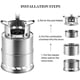 thumbnail image 4 of Camping Stove,8 Inch Stainless Steel Portable Wood Burning Foldable Backpacking Stove Camping Stove for Outdoor Backpacking Hiking Traveling Picnic BB, 4 of 5