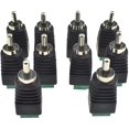 thumbnail image 1 of RCA Connector Adapter Plugs Screw Male Jack Set Wire Easy to Convert No Need Solder Grip Cable Tight for Audio Video Speaker 10 Pcs, 1 of 7