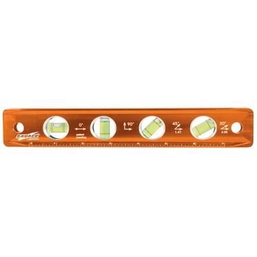 Swanson Tool Savage 9 inch Magnetic Aluminum Torpedo Level with 4 Vials, Model TL043M