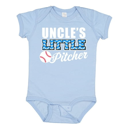 

Inktastic Baseball Uncles Little Pitcher in White Gift Baby Boy Bodysuit