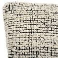 thumbnail image 3 of SAFAVIEH Kailo 20" x 20" Modern Cream/Black Distressed Cotton Decorative Pillow, 3 of 6