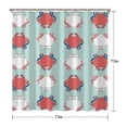 thumbnail image 5 of Octopus Marine Life Shower Curtain - Tropical Ocean Theme Water Resistant Fabric, Washable Reusable Bathroom Decor with Underwater Sea Creatures,72x72in, 5 of 5