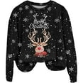 thumbnail image 5 of Chandail Sans Capuche Décontracté à Manches Longues et Col Rond pour Femmes, Imprimé de Noël Automne Hiver, 5 of 5