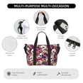 thumbnail image 3 of Travel Duffle Bag Skull record artist Travel Tote Bags Carry on Luggage Waterproof Weekender Bags with Top Handle Adjustable Shoulde Strap for Travel Gym, 3 of 5