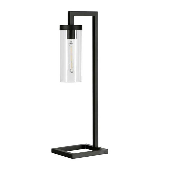 Hudson & Canal TL0445 Malva Blackened Bronze Table Lamp with Clear Glass Shade