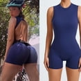 thumbnail image 2 of 2024 Conjunto de yoga y gimnasio para mujer, mono deportivo sexy sin espalda, sin mangas, mono de una pieza para entrenamiento físico, ropa de ciclismo activo, 2 of 5
