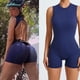 thumbnail image 2 of 2024 Conjunto de yoga y gimnasio para mujer, mono deportivo sexy sin espalda, sin mangas, mono de una pieza para entrenamiento físico, ropa de ciclismo activo, 2 of 5