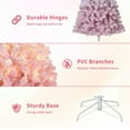 thumbnail image 6 of HOBLOC 9FT Pink Christmas Tree，Pre-Lit Xmas Pine Tree with 450 Warm White Lights， Metal Stand,Easy Assembly Holiday Party Decoration for Home Office Indoor Outdoor, 6 of 7