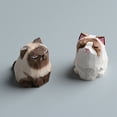 thumbnail image 4 of Mini Wooden Cat Figure for Desk Office, Cat Figures for Cat Lovers,Sculpture Desk Ornament Gifts for Boys Girls Kids, 4 of 5