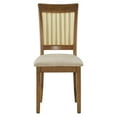 thumbnail image 4 of Weston Home Pulukan Cane Slat Back Dining Chair (Set of 2), Oak Finish, Beige Linen, 4 of 10