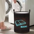 thumbnail image 4 of Laundry Basket, Neon Sign For Books Laundry Hamper Waterproof Laundry Bag Clothes Hamper Laundry Bin with Handles for Bedroom, Living Room, Kids Room, 4 of 6