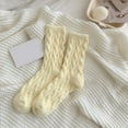 thumbnail image 2 of Warm Fuzzy Socks for Women 2026 Winter Cable Knit Thermal Cozy Soft Cute Crew Socks, 2 of 4