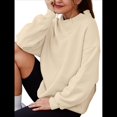 thumbnail image 2 of Sudaderas de Gran Tamaño para Mujer, Jersey de Cuello Alto, Sudaderas con Capucha de Larga, Tops, Conjuntos de Moda de Otoño, Ropa. Albaricoque S, 2 of 8